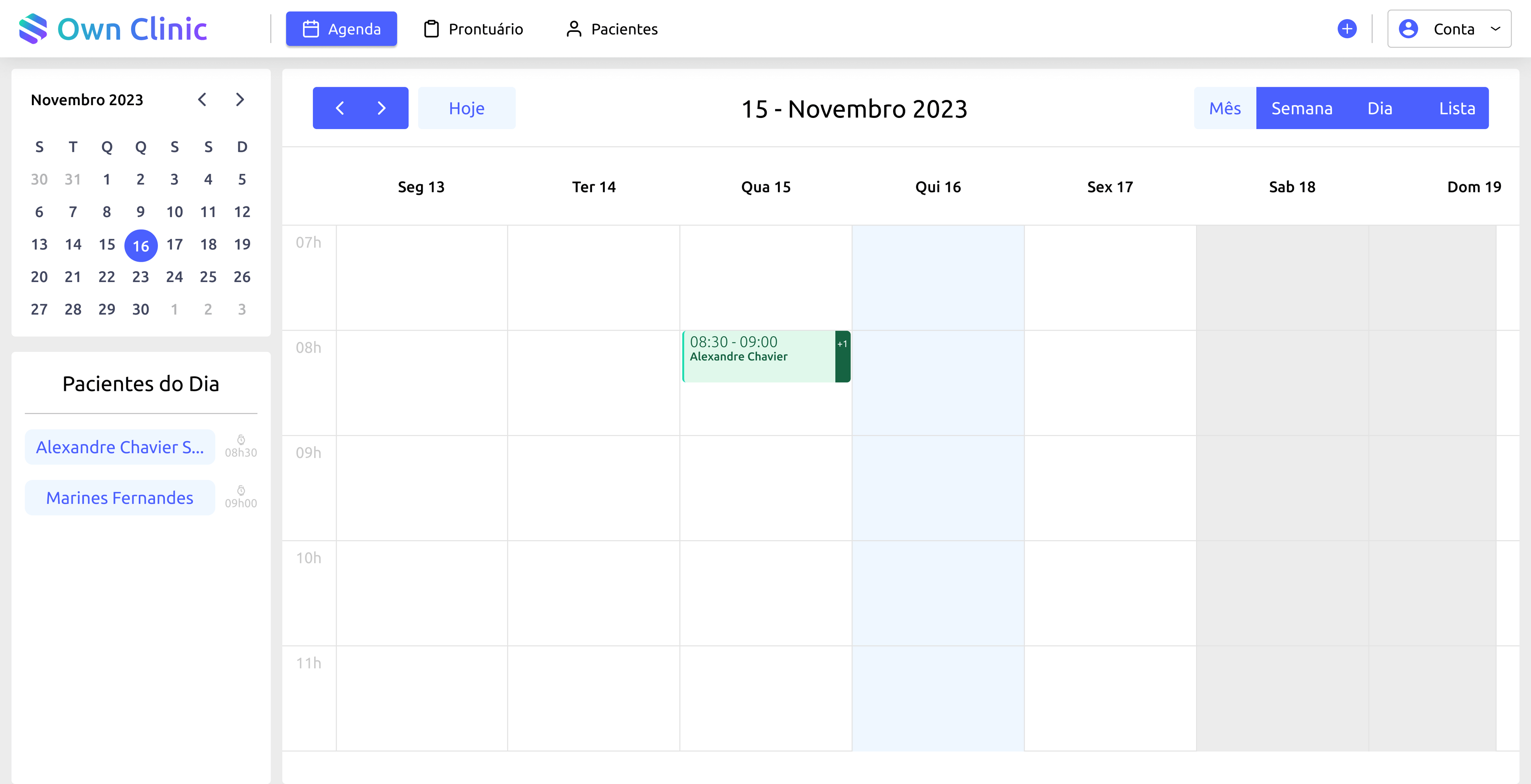 Sistema de agendamentos